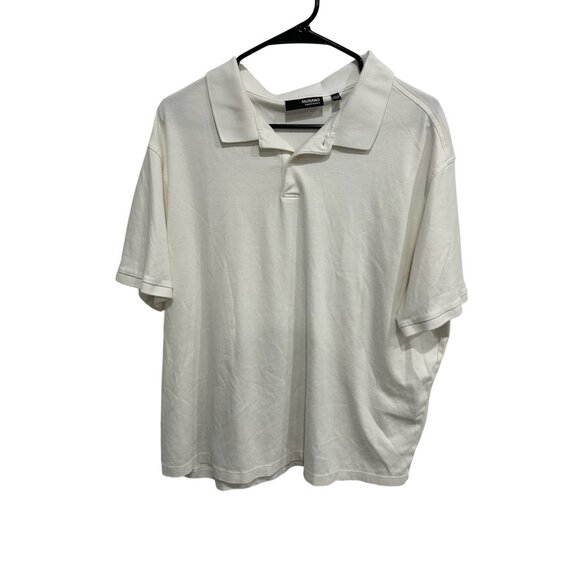 Murano Liquid Luxury Short Sleeve Polo Shirt White Sz 2X Collared Golf Active - Picture 1 of 10